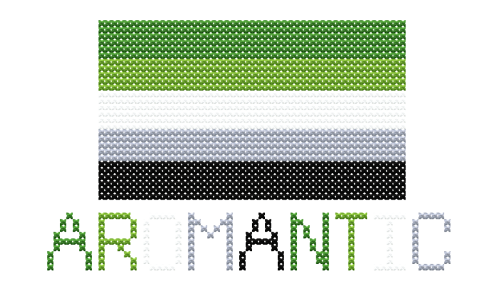 Aromantic Flag Cross Stitch Pattern