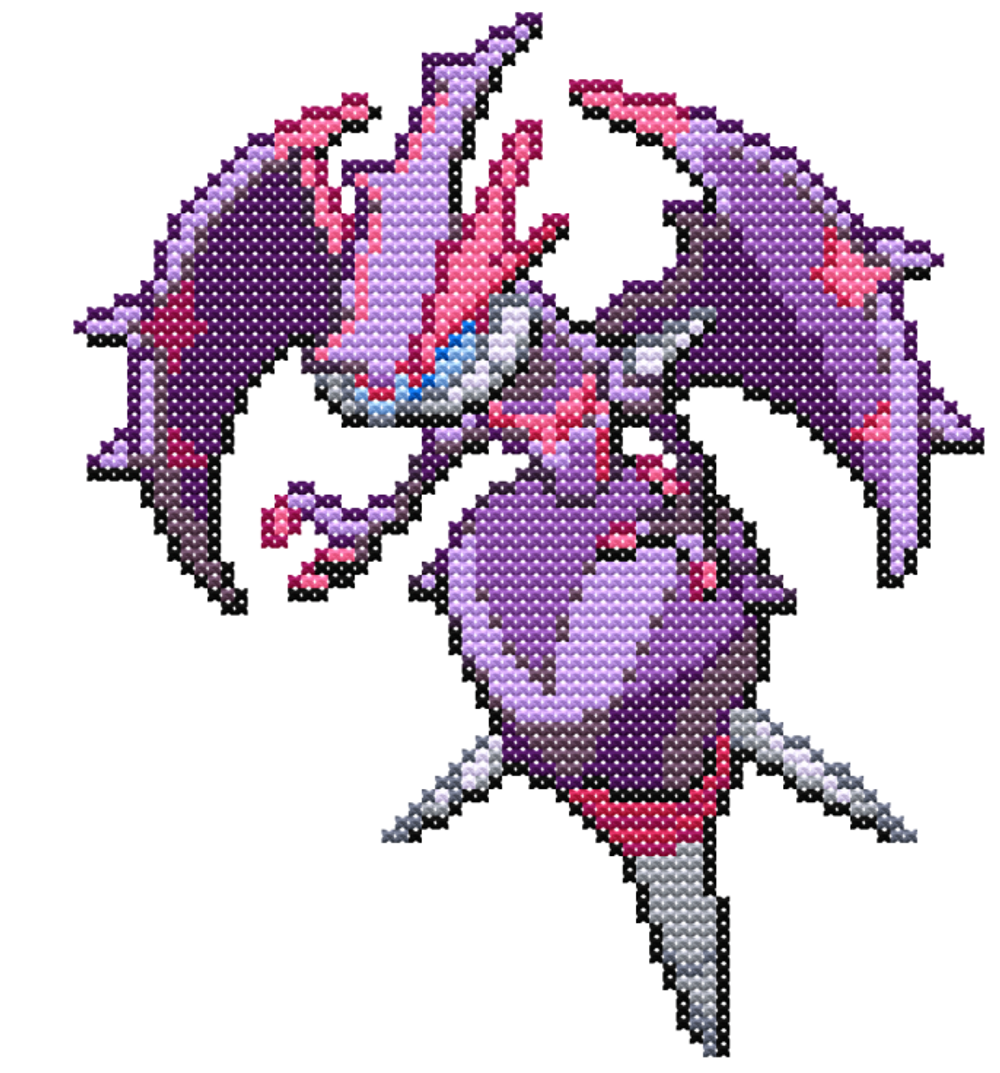 Pokemon Naganadel Cross Stitch Pattern