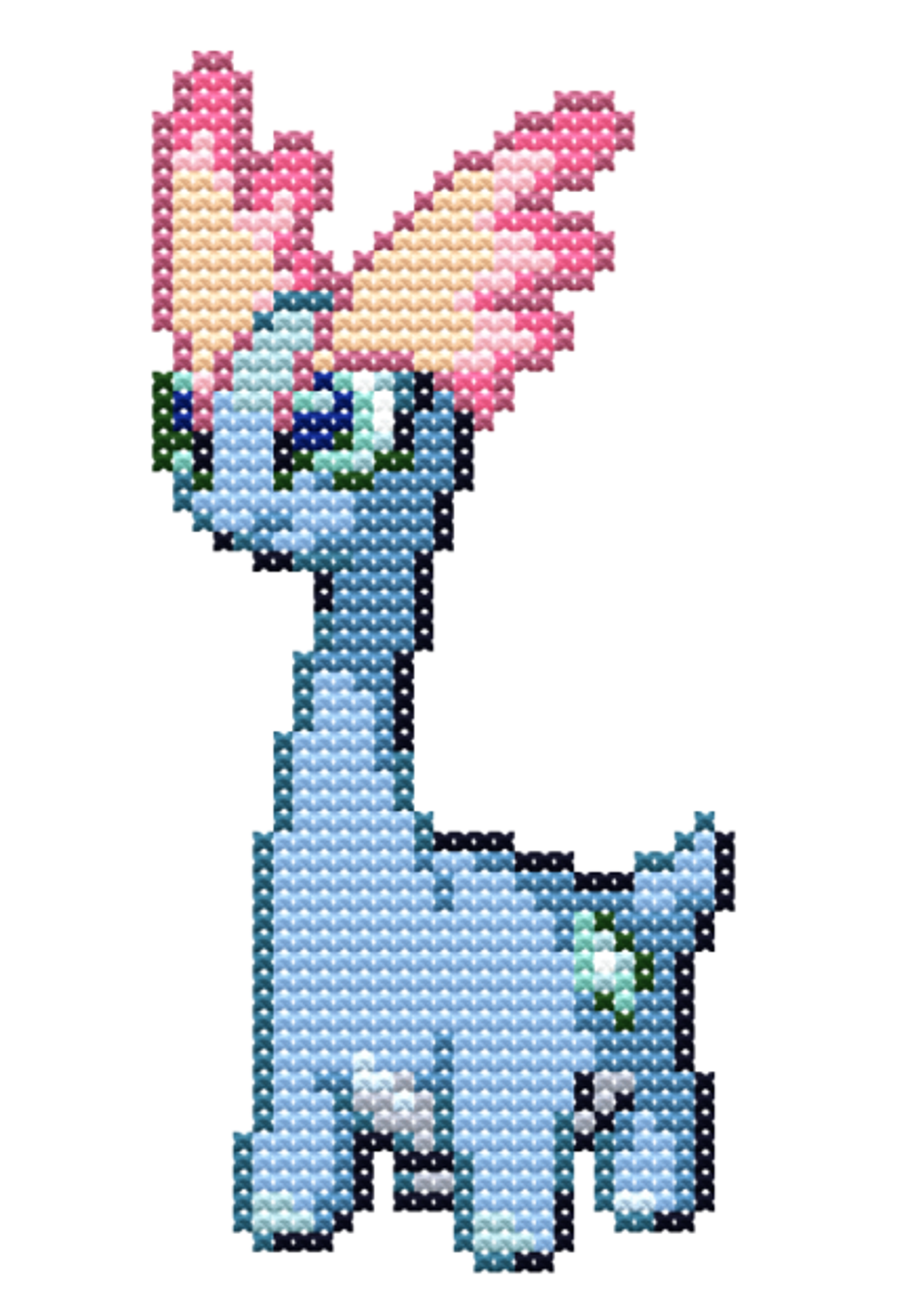 Pokemon Amaura Cross Stitch Pattern