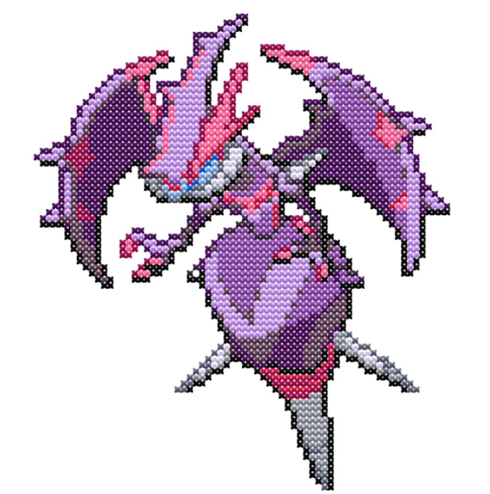 Pokemon Naganadel Cross Stitch Pattern