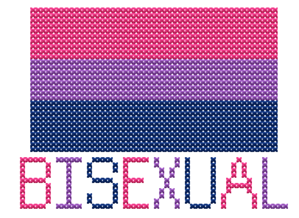 Bisexual Flag Cross Stitch Pattern