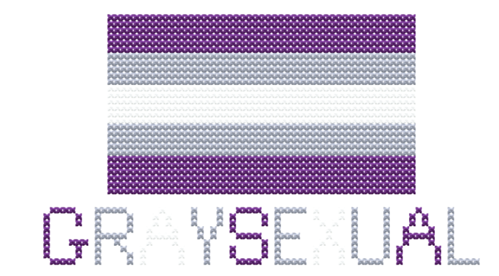 Graysexual Flag Cross Stitch Pattern