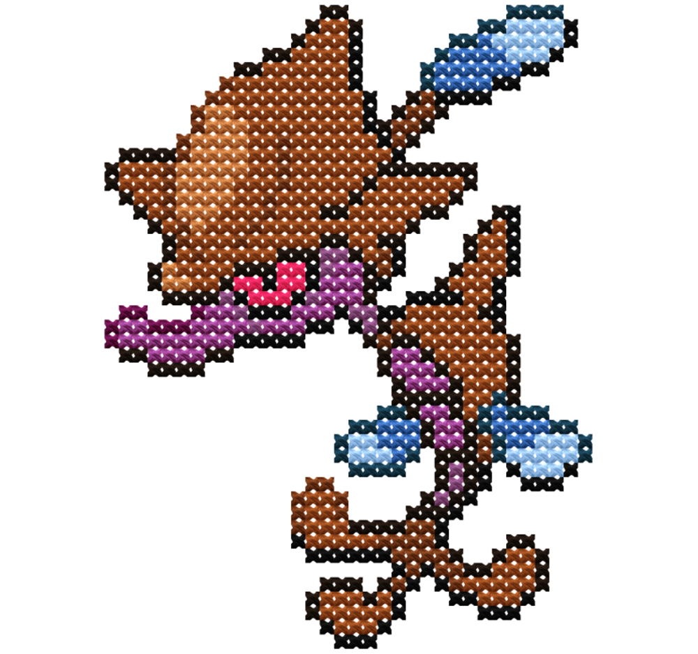 Pokemon Skrelp Cross Stitch Pattern