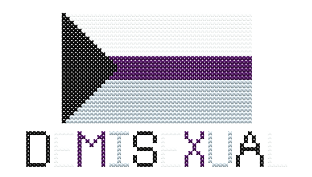 Demisexual Flag Cross Stitch Pattern