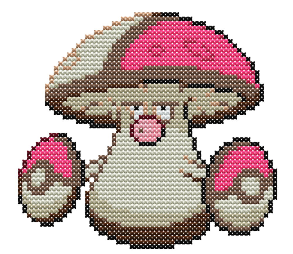 Pokemon Amoonguss Cross Stitch Pattern