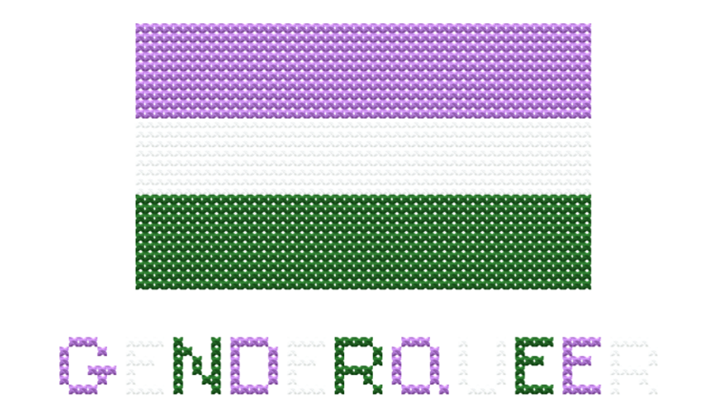 Genderqueer Flag Cross Stitch Pattern