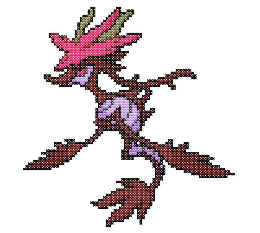 Pokemon Dragalge Cross Stitch Pattern