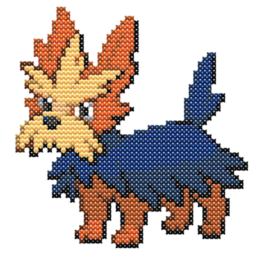 Pokemon Herdier Cross Stitch Pattern