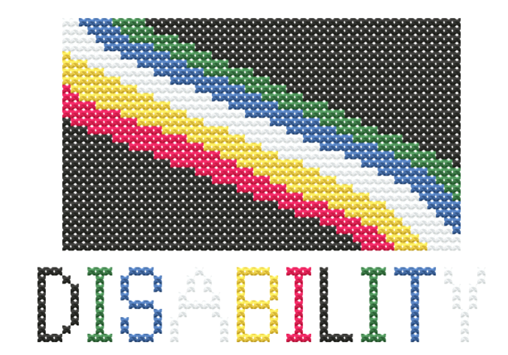 Disability Flag Cross Stitch Pattern