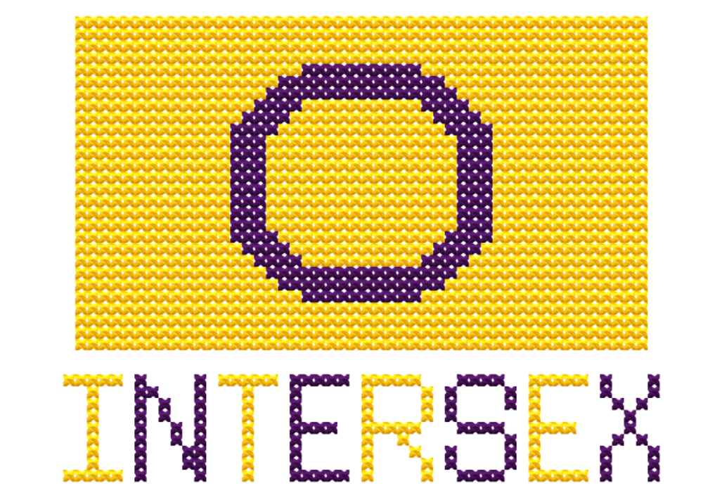Intersex Flag Cross Stitch Pattern